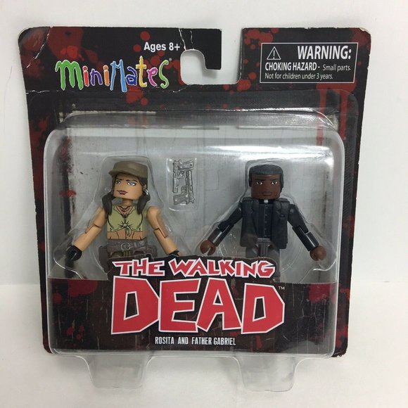 The Walking Dead Minimates Series 8 Rosita And Father Gabriel Mini Figures New - Picture 9 of 12